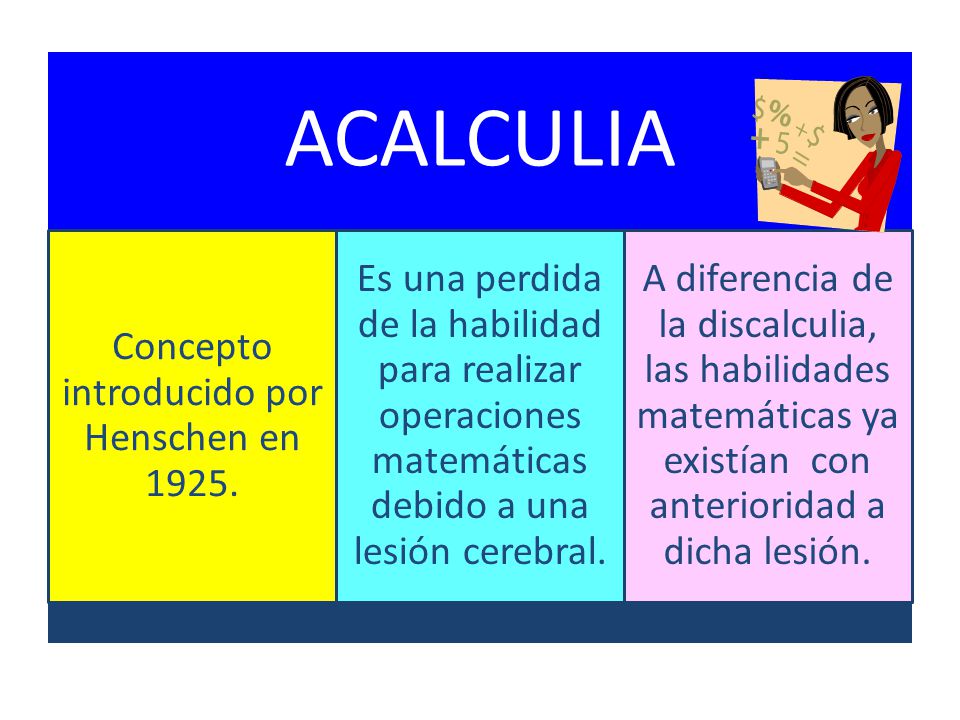 definicion de acalculia